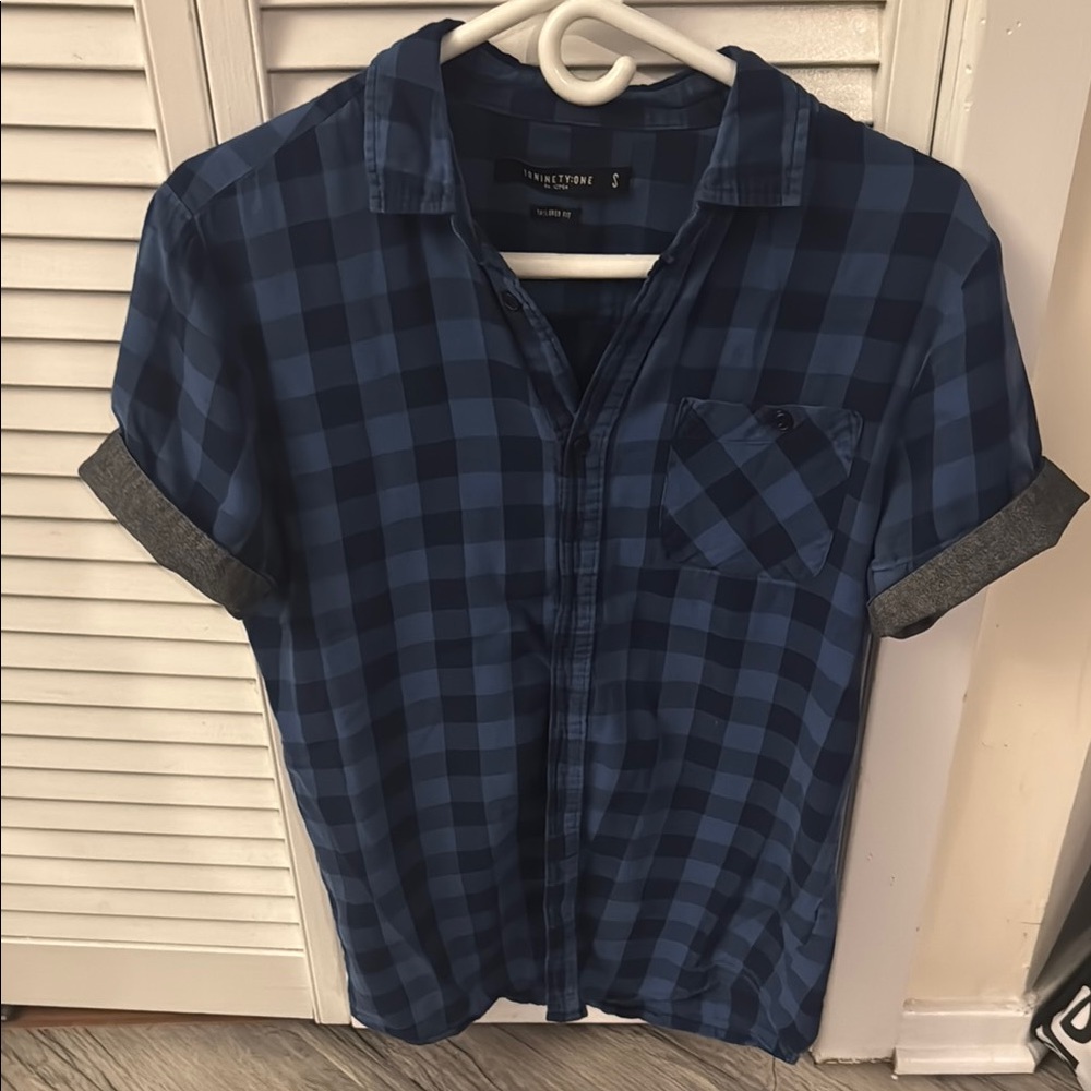 Blue Casual Button Down Shirt